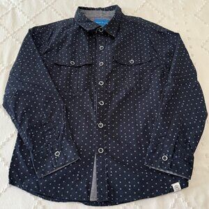 Kids Perry Ellis Button Down Dot shirt size 8